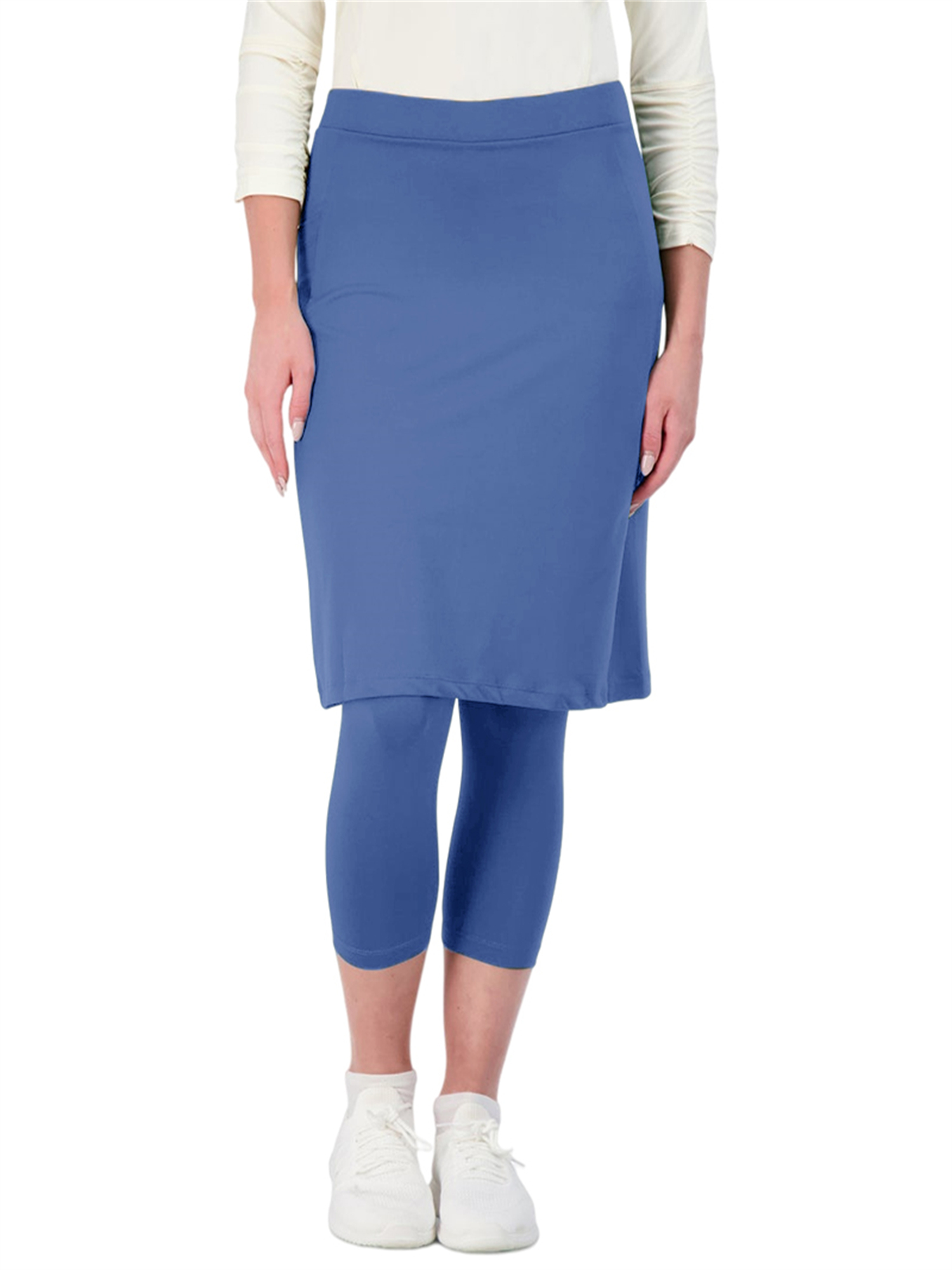 Plnotme Women's Tennis Golf Skirt with Legging Elastic Waistband Solid