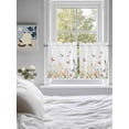 thumbnail image 4 of Half Window Curtains 24 Inches Long, Spring Floral Window Treatment Curtain Drapes, Butterfly Summer Botanical Watercolor Short Curtains Tiers for Kitchen Over Sink, 27.5"x24", 2 Panels, 4 of 7