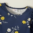 thumbnail image 5 of PatPat Toddler Girl Floral and Polka Dots Long-sleeve Dress Set,3-Piece,Sizes 3Y-6Y, 5 of 12