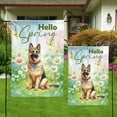thumbnail image 4 of German Shepherd Hello Spring Time Flower Floral Nature Garden Flag 12x18in Double Sided Alsatian Dog Lover Gifts Outdoor Decor - 02031, 4 of 5