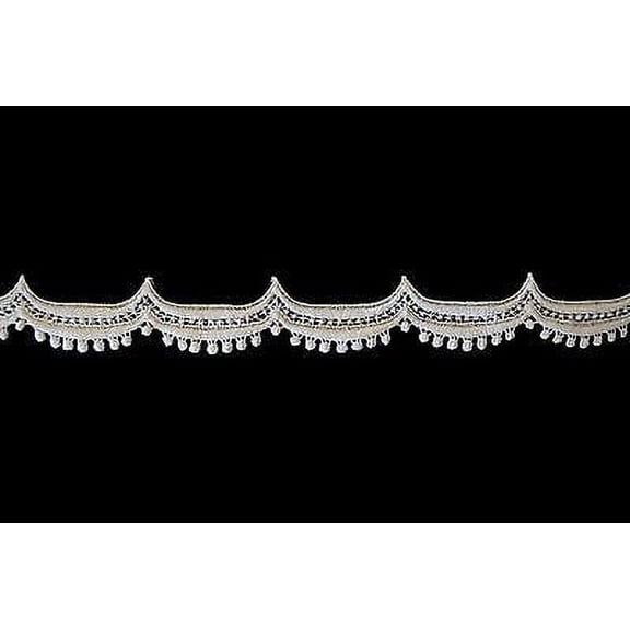 Lily 1.5" White Scalloped Guipure Venice Lace Trim Sewing Notions by Yardage
