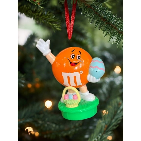 Ornament Orange M&M M & M PVC Figure Figurine Holiday Charm Dangler 3” Candy New