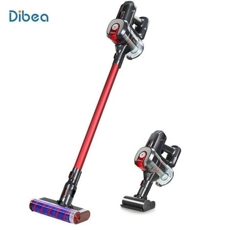Dibea Cordless Stick Vacuum Cleaner, D008 Pro Wireless Handheld Car Vacuum with 17000pa High Powerful Suction Wall Mounted 4 Stages Filtration for Carpet Wood Floor Car Pet (Best Way To Get Dog Hair Off Wood Floors)