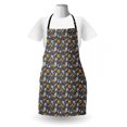 thumbnail image 3 of Flower Apron, Botanical Concept of Repetition with Floral and Leaf Ornaments, Unisex Kitchen Bib with Adjustable Neck for Cooking Gardening, Adult Size, Earth Yellow Pale Grey, by Ambesonne, 3 of 4