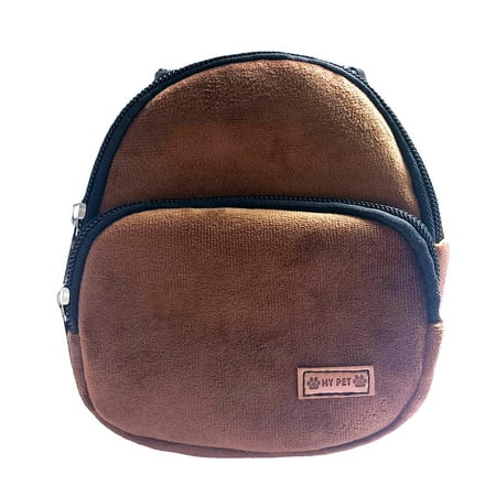 Feierber Dog Harness Backpack with Zipper Adjustable Quick Release Mini Size Outdoor Walking Pet Self Carrier Bag