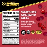 Honey Stinger Organic Gluten-Free Caffeinated Energy Chews, Cherry Cola, 1.8 oz, 4 Count Box