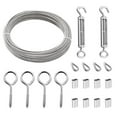 thumbnail image 6 of 66FT 1/16" Turnbuckle Wire Tensioner Kit M5 Hook and Eye Turnbuckle Kit Heavy Turnbuckle Cable Railing Kit 20M Stainless Steel Cable Wire Rope for Railings Hanging Outdoor Lights Clotheslines, 6 of 8