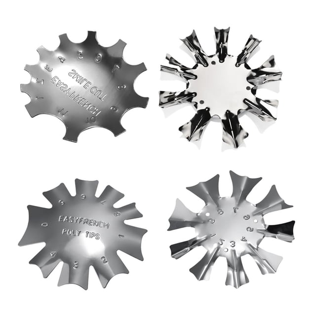 4 Formas Durable Nail Art Punta Francesa Línea Placa Stencil Muti Tamaños Nail Art Manicure Styling Tool Sunnimix Corte de línea de sonrisa de uñas francés
