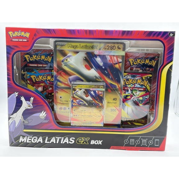 Collectible 2025 Pokémon TCG Evolutions Latias Promo Booster Box by MEGA English 42 Cards