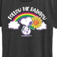 thumbnail image 3 of Peanuts - Follow The Rainbow - Ladies Short Sleeve Classic Fit Tee, 3 of 6