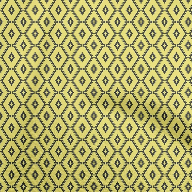 oneOone Viscose Jersey Yellow Fabric Block Sewing Craft Projects Fabric Prints By Yard 60 Inch Wide-5C