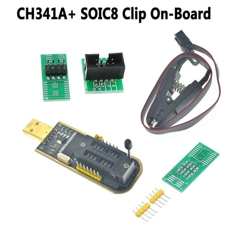 

BCLONG CH341A 24 25 Series EEPROM Flash BIOS USB Programmer + SOIC8 Clip On-Board Hot