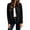 Black, variant on Jacket for Women Vertical Striped Zip Up Jacket Long-Sleeved Zipper Jacket Coat Rib Stand Collar Long Sleeve Rib Hem Casual Outerwear for Fall Winter