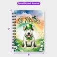 thumbnail image 5 of Happy St. Patrick’s Day Bull Terrier with Green Hat Shamrocks Rainbow Spiral Bound Journal Bully Dog Lovers Gifts Idea 5x7in Spiral Notebook - 03007, 5 of 5