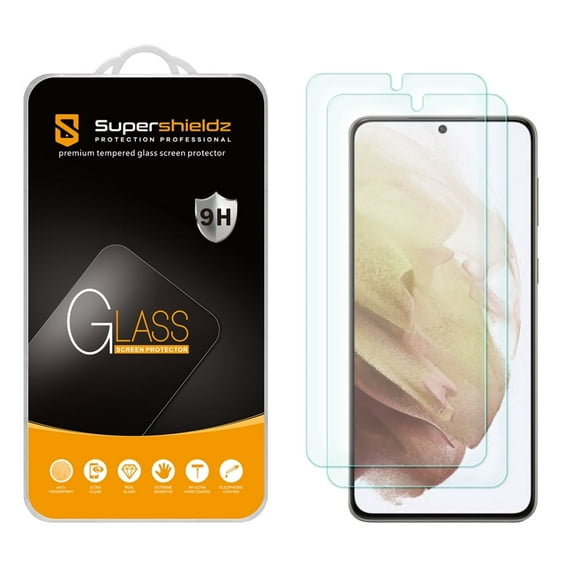 [2-Pack] Supershieldz for Samsung Galaxy S21 FE 5G Tempered Glass Screen Protector, Anti-Scratch, Anti-Fingerprint, Bubble Free