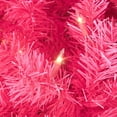 thumbnail image 4 of Northlight Pre-Lit Artificial Tinsel Christmas Tree - 7' - Pink - Clear Lights, 4 of 6