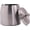Grey, variant on Large Ashtray with Lid for Cigarette, Stainless Steel Smokeless Odorless Windproof Ash tray for Home Office Tabletop Outside Patio Outdoor Balcony(3.93"x3.2"x3.82")