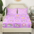 thumbnail image 3 of Erosebridal Magic Unicorn Sheet Set Full, Rainbow Stars Bedding Sets Full Size, Outer Space Planet Decor, 3 of 7