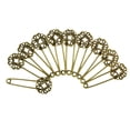 thumbnail image 7 of 10pcs Filigree Flower Brooches Blank Pins Tibetan Bronze Finding, 7 of 7