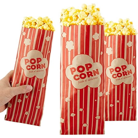 

Stock Your Home Disposable Paper Popcorn Bags (100 Pack) 2 Oz