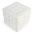 thumbnail image 4 of Beaumont Lane White Leather Ottoman, 4 of 8