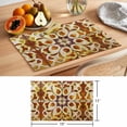 thumbnail image 6 of Abstract Art Placemats Set of 4, Bohemia Yellow Floral National Style Non-Slip Place Mats Washable Table Mats for Kitchen Dining Table Decorations Indoor/Outdoor, 6 of 9