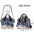 thumbnail image 3 of Lunch Bag Portable Crossbody Meal Bag Cooler Bag Insulated Lunch Bag Food Bag Handheld & Crossbody Design Christmas House Pictures, 3 of 6