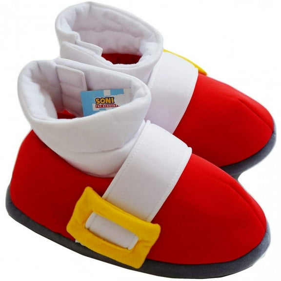Sonic The Hedgehog Unisex Bootie Slipper, Closed Toe Red & White, 3-9 M/5-11 W