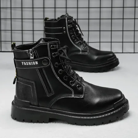 

Men‘s Fashion Faux Leather Casual Boots Motorcycle Boots