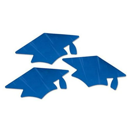 Graduation Cap Blue Cutouts Party Accessory