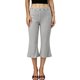 thumbnail image 1 of Pantalones capri para mujer, elegantes, con ojales metálicos, cintura elástica y corte acampanado., 1 of 9