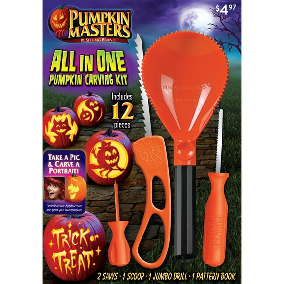 Halloween Pumpkin Carving Kit, All in One, 1 Kit, by Pumpkin Masters