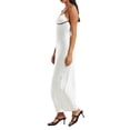 thumbnail image 6 of Coduop Women's Satin Long Dress,Sleeveless Tie Backless Spaghetti Strap Maxi Party Dresses, 6 of 9