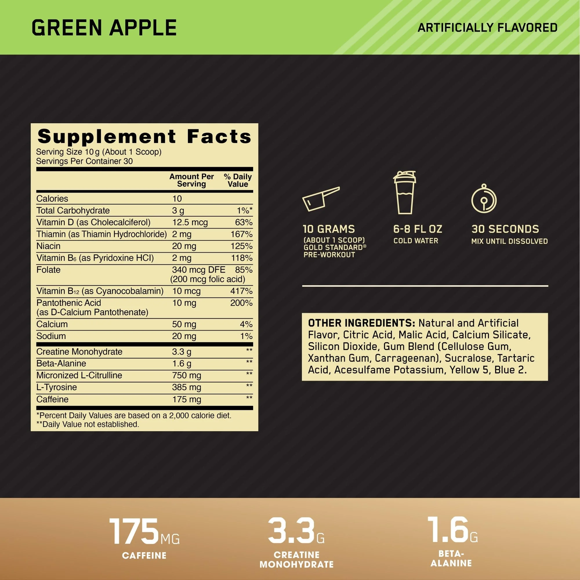 Optimum Nutrition Gold Standard Pre-Workout, 30 Servings (Choose Flavor)