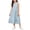 Blue, variant on Summer Sleeveless Dresses Girls Cotton Swing Pleated Long Sundress Beach Vacation Casual Tank Dress with Pockets Hot Pink, 3 Years