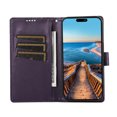 thumbnail image 2 of Dteck for iPhone 11 Case with Card Holder, Luxury PU Leather Magnetic Closure Kickstand Shockproof Wrist Strap Flip Cover for iPhone 11 6.1 Inch,Purple, 2 of 6