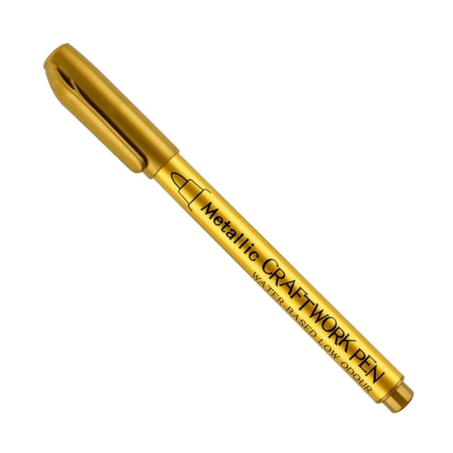 & Craft & Stationery Water-Based Craft Pen for DIY Projects Golden Silver Finish 1ML Smooth Versatile Crafting Tool