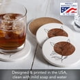 thumbnail image 5 of Thirstystone Mocha Stem 4-Pack Round Stone Coasters, 5 of 7
