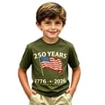 thumbnail image 4 of Hihipz Toddler Boys 4Th Of July T-Shirt America's 250Th Anniversary National Emblem Print Short Sleeve Round Neck Patriotic Tee, 4 of 4