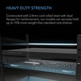 thumbnail image 3 of AC Infinity Vented Cantilever 2U Universal Rack Shelf, 16" Deep, for 19” equipment racks. Heavy-Duty 2.4mm Cold Rolled Steel, 100lbs Capacity., 3 of 4