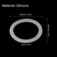 thumbnail image 2 of Uxcell 70mm Rubber Gasket, 12 Pack Silicone Seals for Glass Jars, Standard Mouth Leak Proof Fits Canning Lids (White), 2 of 6