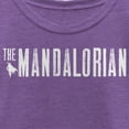 thumbnail image 2 of Girl's Star Wars: The Mandalorian Distressed Title Logo  Graphic Tee Purple Berry X Large, 2 of 4