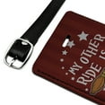thumbnail image 2 of Harry Potter My Other Ride Is a Nimbus 2000 Rectangle Leather Luggage Card Suitcase Carry-On ID Tag, 2 of 8