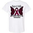 thumbnail image 3 of Inktastic Multiple Myeloma Cancer Awareness Hope & Faith with Butterfly Ribbon T-Shirt, 3 of 5