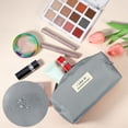 thumbnail image 4 of 1 Pc Women Waterproof Makeup Bag for Business Travel Vacation Wedding Gray Nylon, 4 of 6