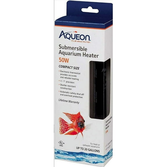 Aqueon Submersible Aquarium Heater [Aquarium, Heaters Submersible] 50 Watt