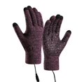 thumbnail image 2 of USB Heating Knitted Gloves Winter Warm Screen Cycling Cold Proof Gloves Charging Heating Split Finger Gloves, 2 of 4