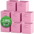 thumbnail image 4 of Fabric Storage Cubes for Cube Organizer - 8 Pack Heavy Duty Beige Storage Bins - 11 Inch Cube Storage Bin, Use As A Clothes Storage Box In Closet, Bas, 4 of 4