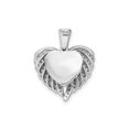 thumbnail image 3 of Sterling Silver Polished Rhodium-Plated Cz Opening Wings & Heart Pendant, 3 of 4