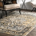 thumbnail image 1 of nuLOOM Lilah Medallion Vintage Area Rug, 4' x 6', Gold, 1 of 4